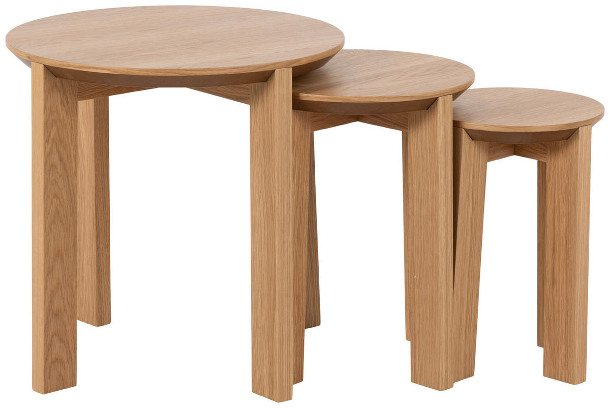 COUCHTISCHSET in Holz, Holzwerkstoff  - Naturfarben, Design, Holz/Holzwerkstoff (50/50/50cm) - MID.YOU
