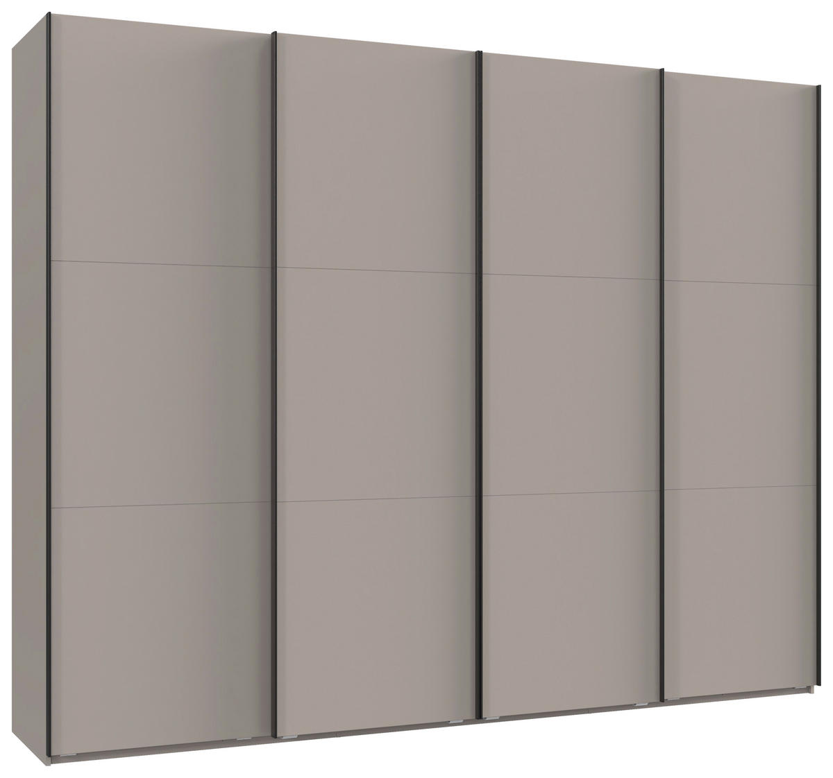 SCHWEBETÜRENSCHRANK  in Sahara  - Schwarz/Sahara, MODERN, Holzwerkstoff/Metall (300/236/65cm) - MID.YOU