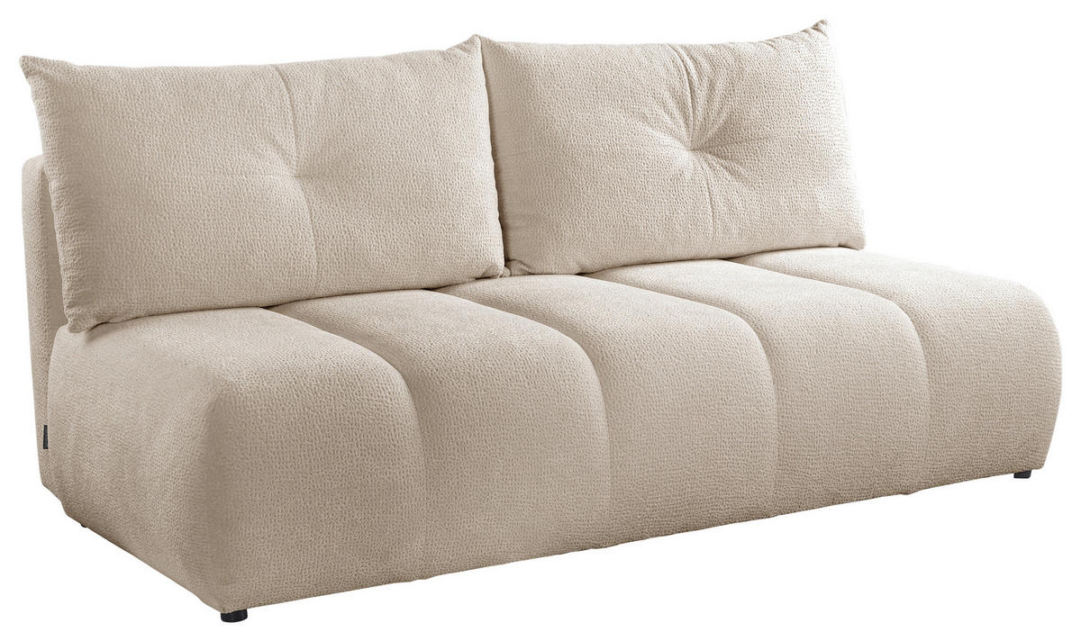 SCHLAFSOFA  mit Bettkasten erhältlich, Bettfunktion erhältlich Struktur Beige  - Beige/Creme, Design, Holz/Textil (209/100/103cm) - MID.YOU