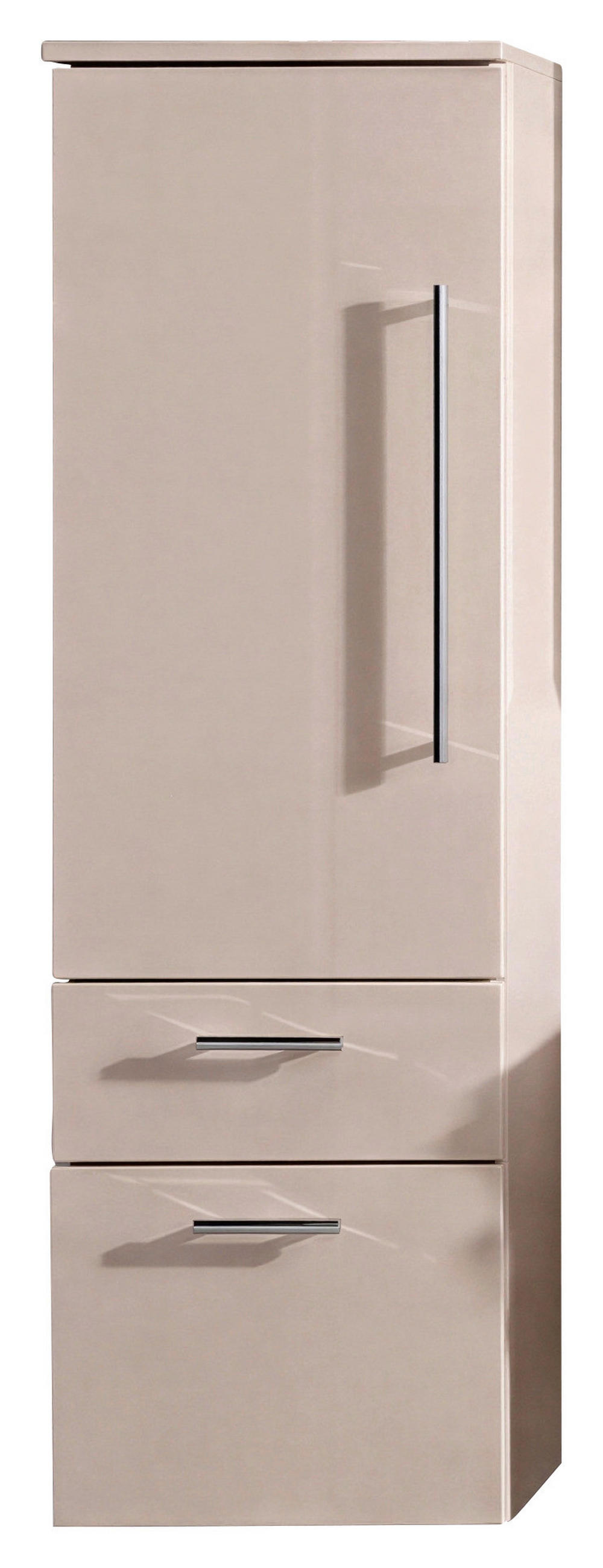 MIDISCHRANK 40/129,6/30 cm  - Chromfarben/Kaschmir, Design, Glas/Holzwerkstoff (40/129,6/30cm) - Dieter Knoll