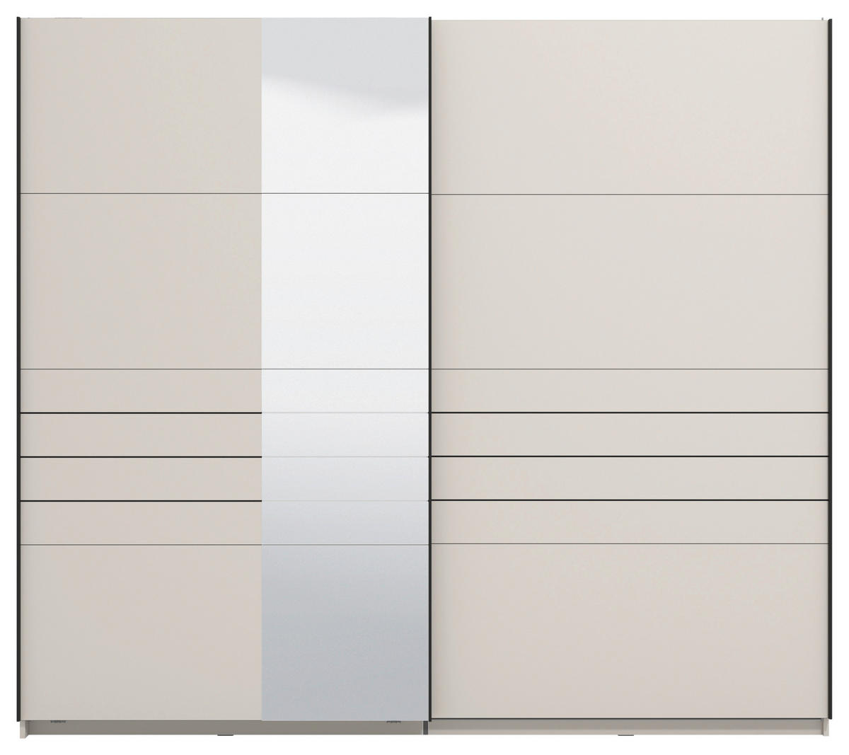 SKRIŇA S POS. DVER. – HOR.VED, kašmírová, 245/217,5/61 cm - čierna/kašmírová, Basics, kov/kompozitné drevo (245/217,5/61cm) - Xora