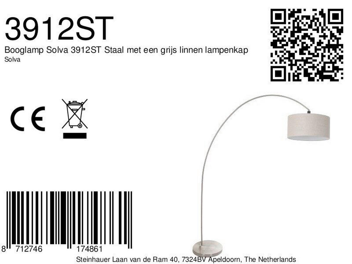 STEHLEUCHTE 40/185/172 cm  - Silberfarben/Grau, Trend, Glas/Metall (40/185/172cm)