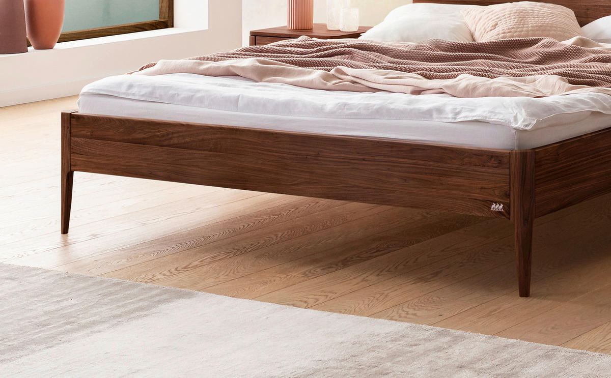 BETT 140/200 cm  in Nussbaumfarben   - Nussbaumfarben, Konventionell, Holz (140/200cm) - Hasena