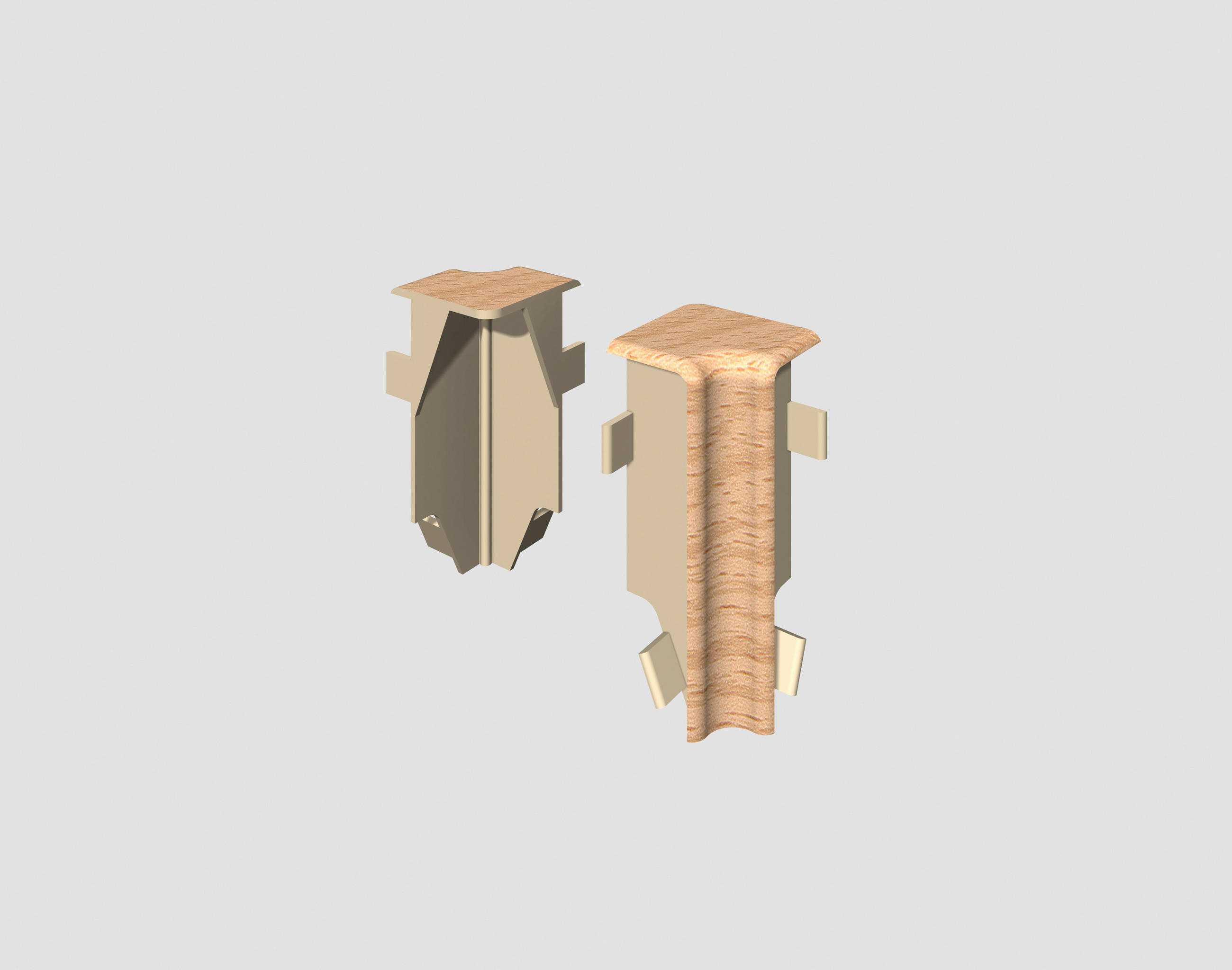 INNENECKE Braun, Buchefarben  - Buchefarben/Braun, Basics, Kunststoff (1.6/0.7/5.9cm) - Egger Holzwerkstoffe