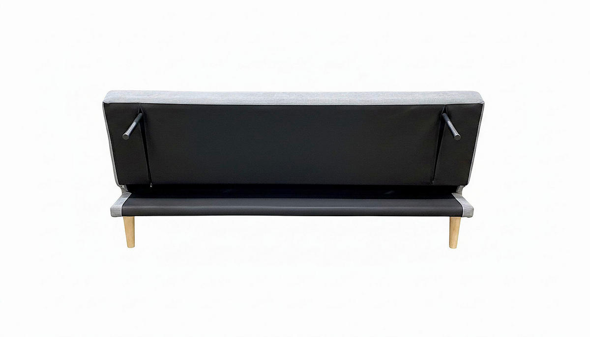 SCHLAFSOFA UNDICI in Webstoff Grau  - Naturfarben/Grau, Design, Holz/Textil (190/84/80cm) - P & B
