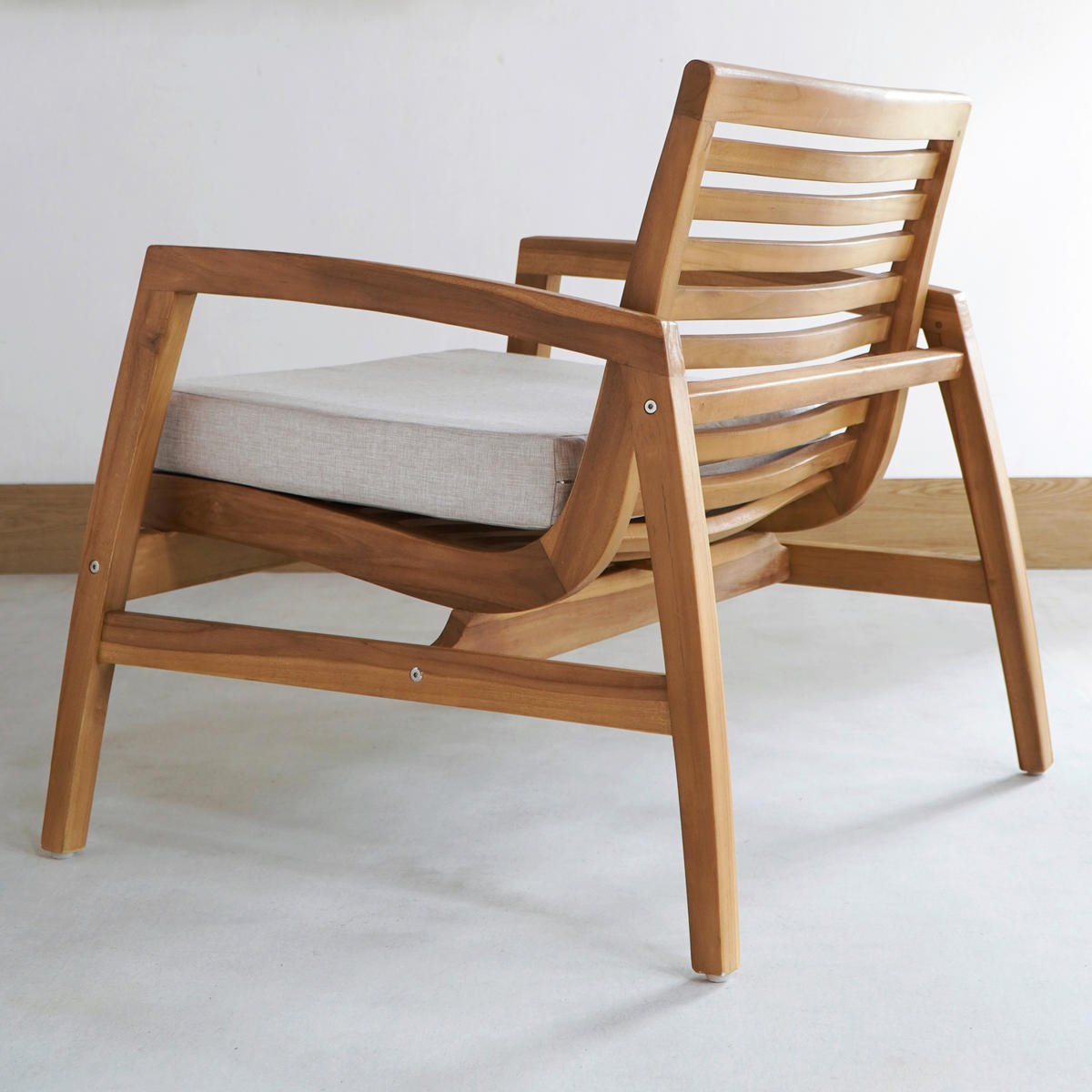 LOUNGEGARNITUR Teakholz Hartholz  - Beige/Naturfarben, Natur, Holz/Textil (138/73/71cm) - Ambia Garden