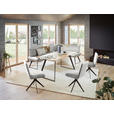 STUHL drehbar Webstoff Beige, Schwarz  - Beige/Schwarz, Design, Textil/Metall (46,5/87/64cm) - Voleo