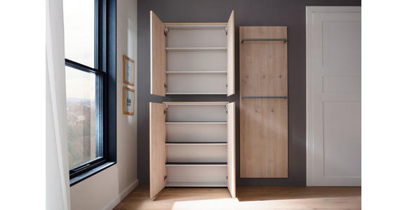 GARDEROBE 3-teilig in 150/200/17 cm - Ahornfarben, KONVENTIONELL, Holzwerkstoff (150/200/17cm) - Moderano