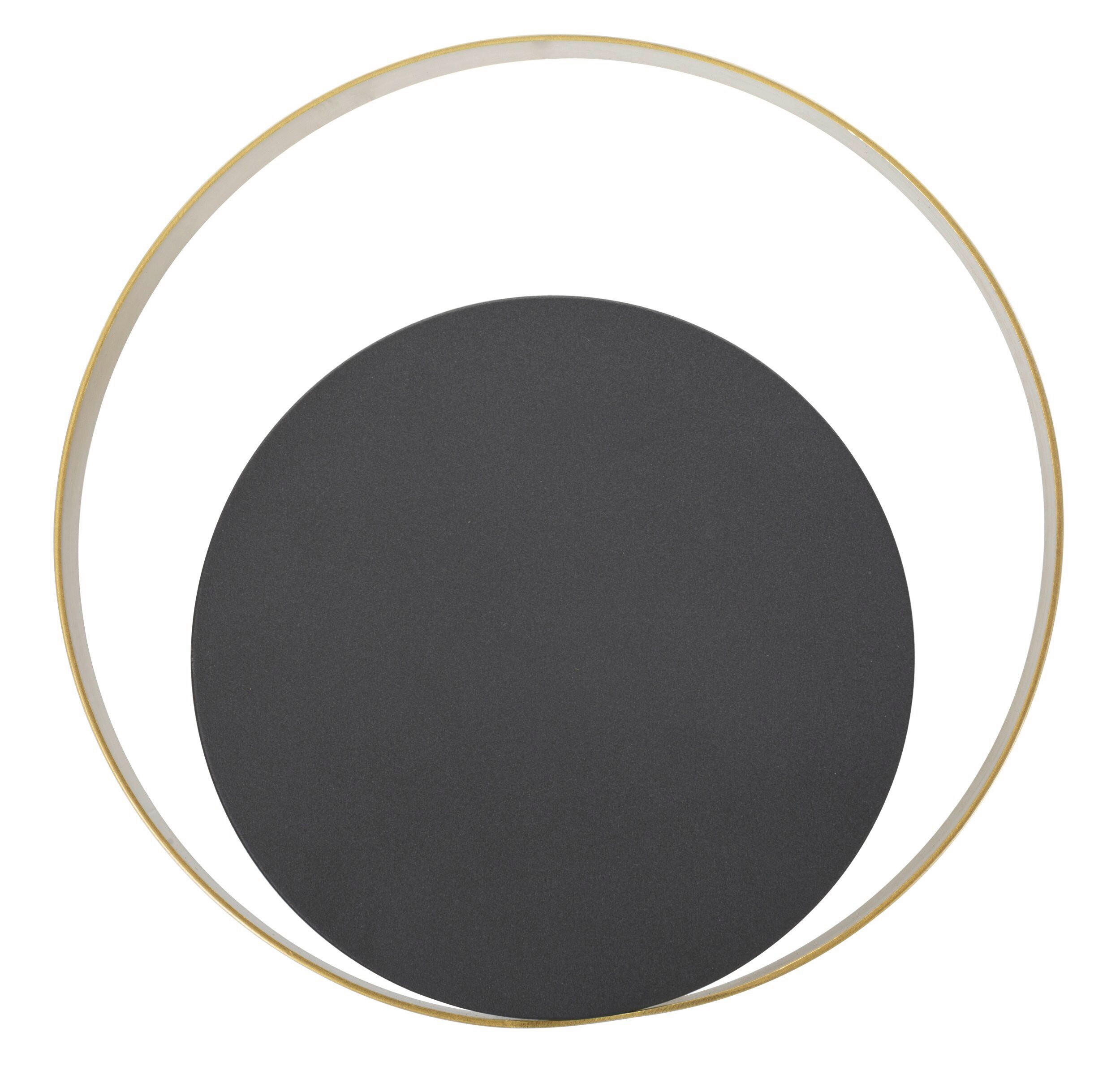 WANDLEUCHTE 25/25/8 cm  - Goldfarben/Schwarz, Trend, Metall (25/25/8cm) - Mauro Ferretti