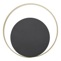 WANDLEUCHTE 25/25/8 cm  - Goldfarben/Schwarz, Trend, Metall (25/25/8cm) - Mauro Ferretti
