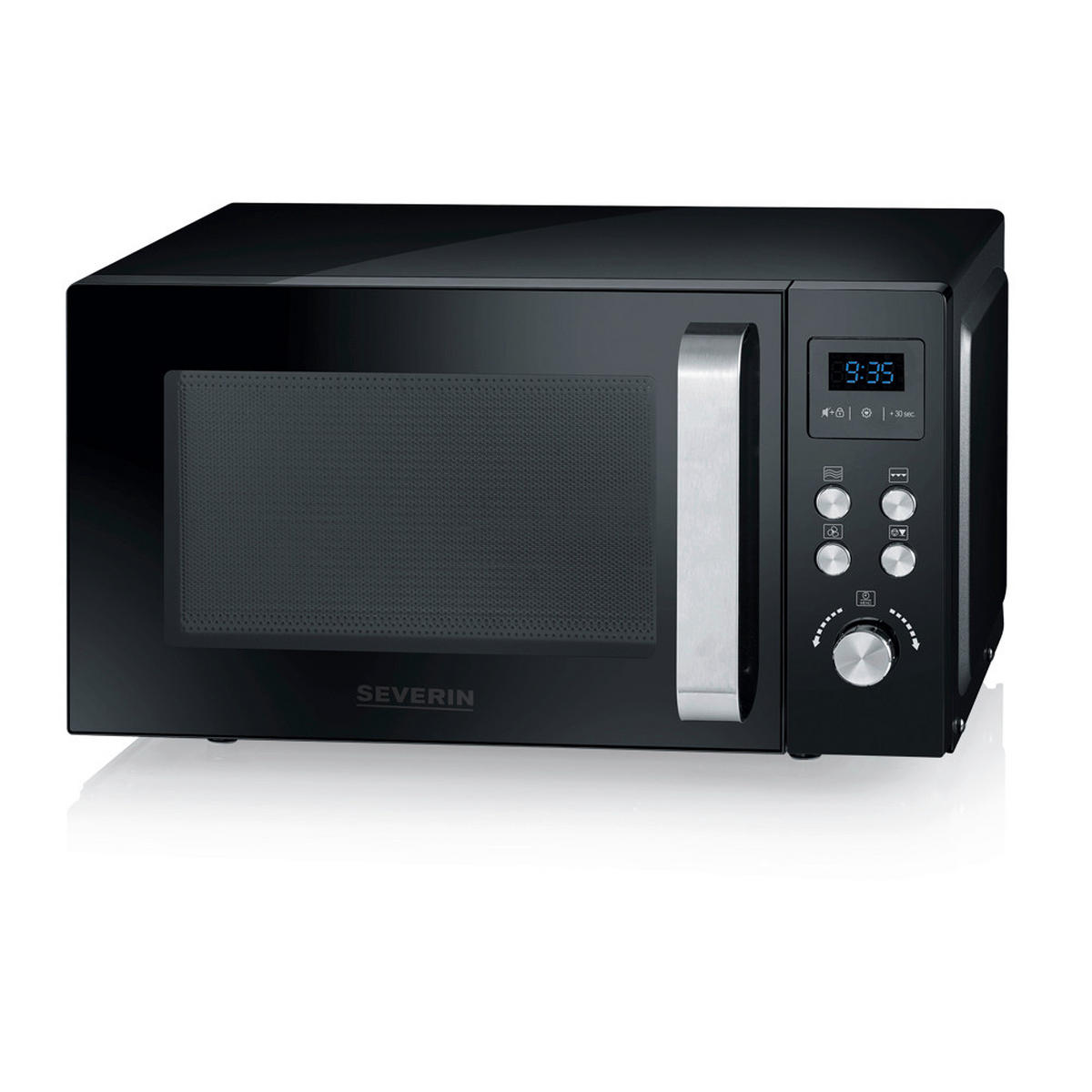 MIKROWELLE  - Schwarz, Basics, Metall (48,3/28,1/45cm) - Severin