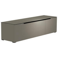 LOWBOARD Grau, Schwarz  160/43/45 cm  - Schwarz/Grau, Design, Glas/Holzwerkstoff (160/43/45cm) - Moderano