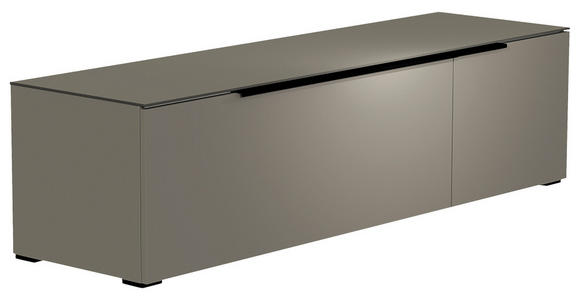 LOWBOARD  in 160/43/45 cm  - Schwarz/Grau, Design, Glas/Holzwerkstoff (160/43/45cm) - Moderano