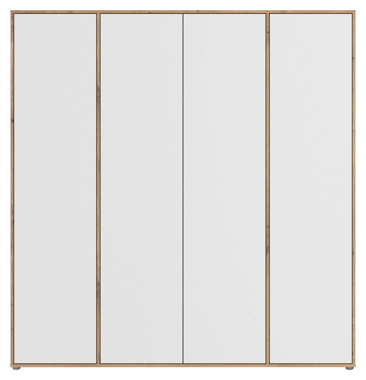 DREHTÜRENSCHRANK in Weiss, Eiche Artisan  - Weiss/Eiche Artisan, Modern, Holzwerkstoff (187/194/53cm) - Rauch Möbel