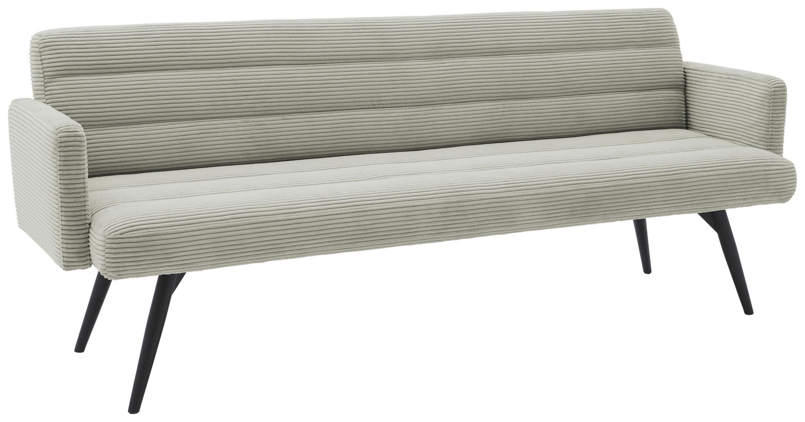 SITZBANK 216/86/68 cm Cord Greige Metall  - Greige/Schwarz, Design, Textil/Metall (216/86/68cm) - Dieter Knoll