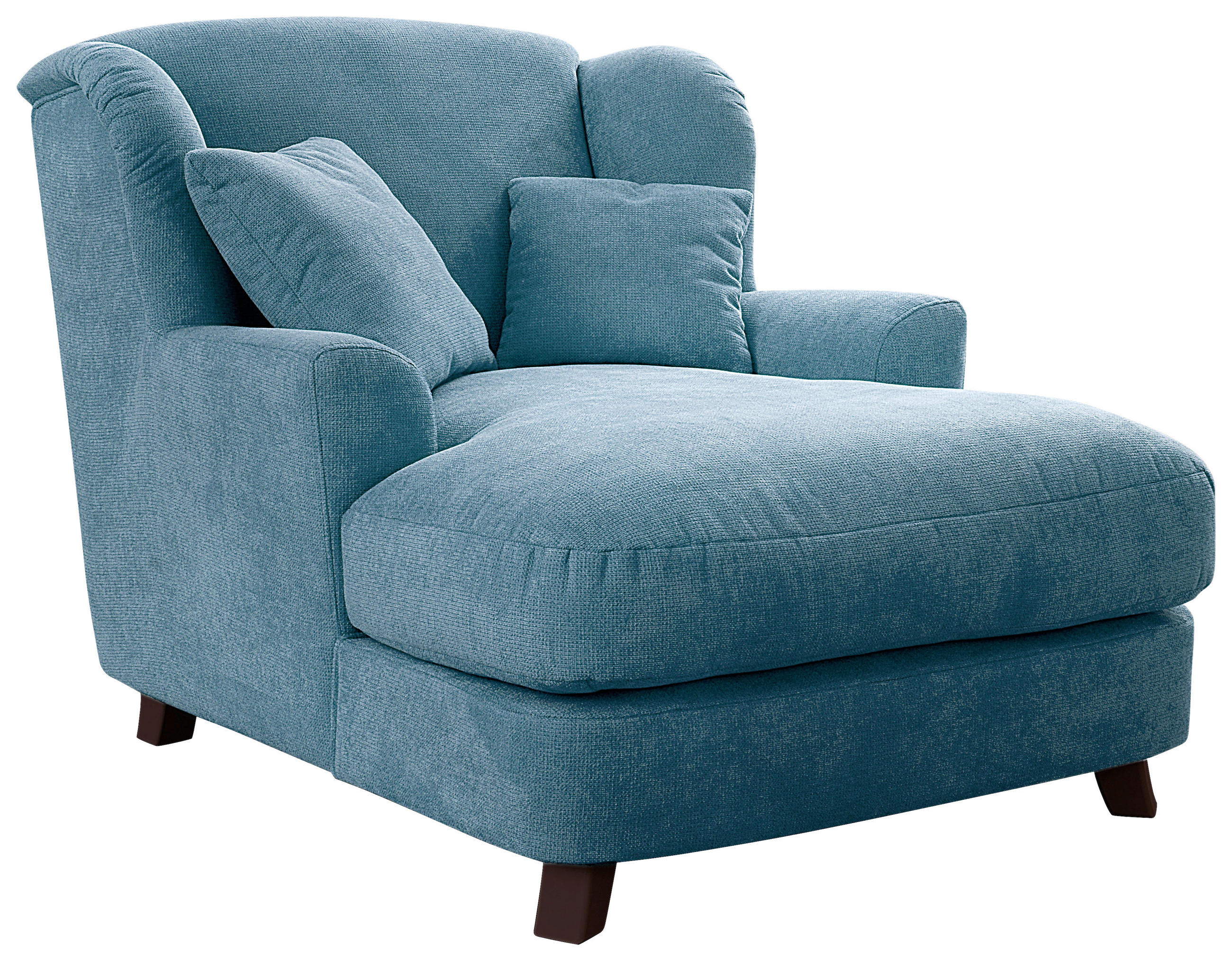 XXL-SESSEL - Dunkelbraun/Hellblau, MODERN, Holzwerkstoff/Textil (109/104/145cm) - Sit & More