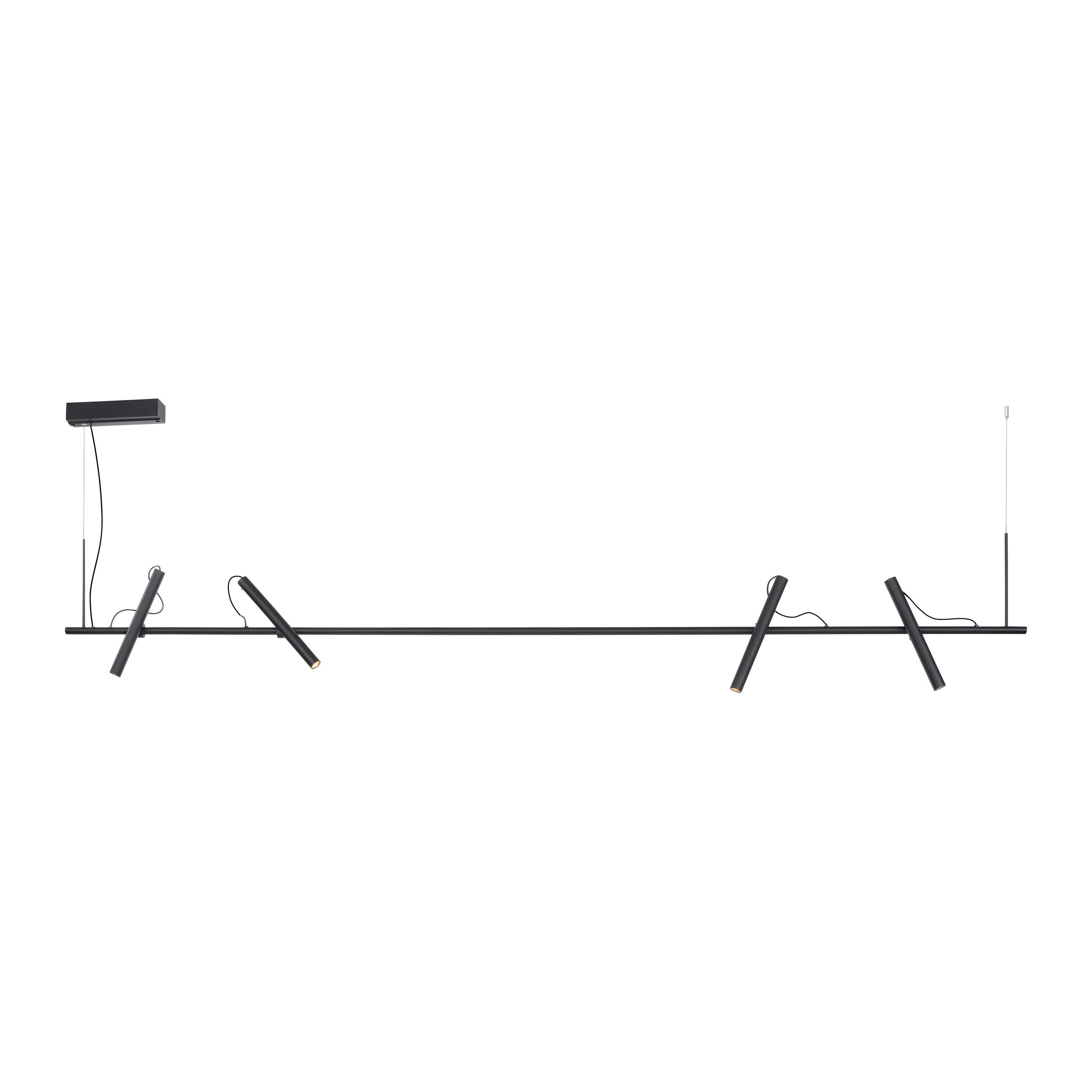 LED-HÄNGELEUCHTE 200/25/50-200 cm  - Schwarz, LIFESTYLE, Kunststoff/Metall (200/25/50-200cm) - Neuhaus PURE