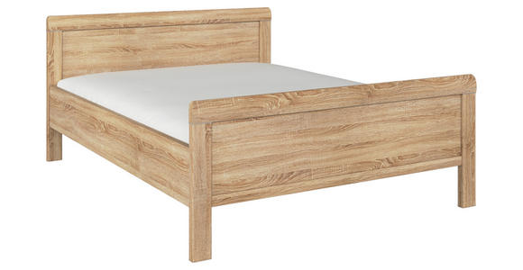 BETT 180/200 cm  in Sonoma Eiche  - Sonoma Eiche, Design, Holzwerkstoff (180/200cm) - Novel