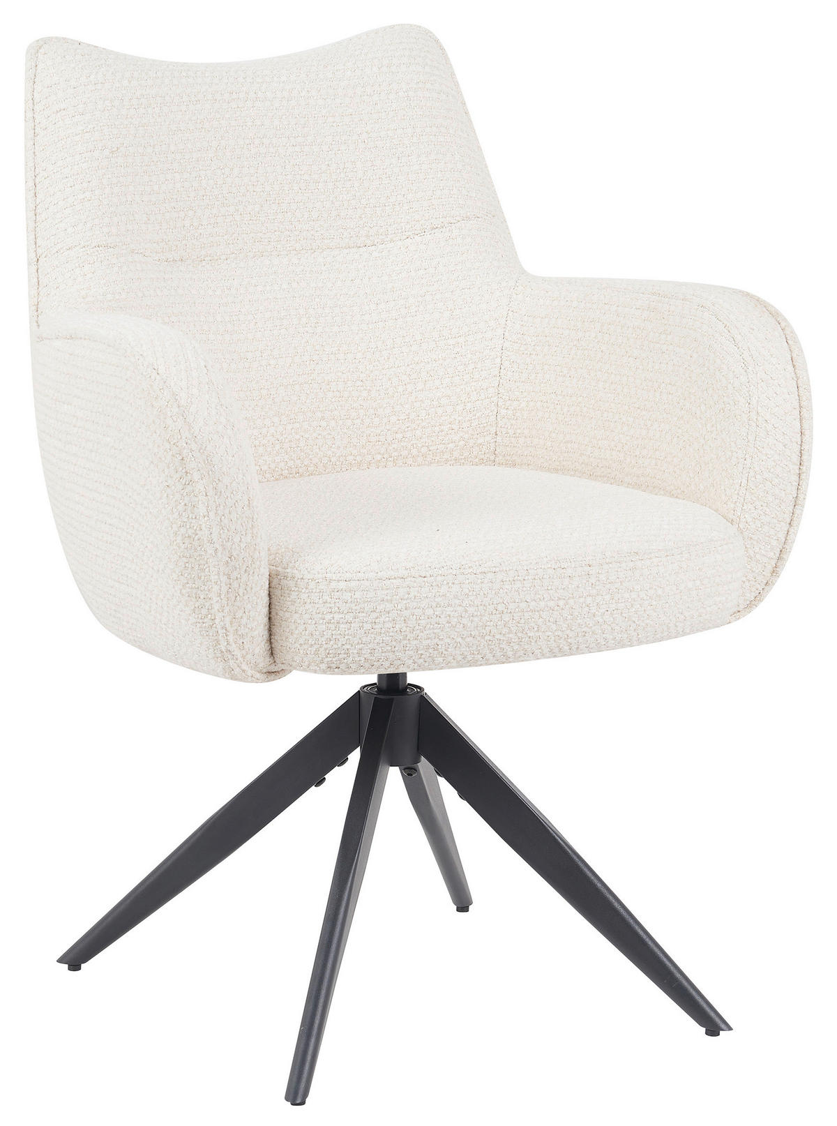 ARMLEHNSTUHL  in Chenille  - Beige/Schwarz, MODERN, Textil/Metall (63/88/63cm) - Livetastic