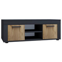 LOWBOARD Usilo 102/37/45 cm  - Honigeiche/Anthrazit, Design, Holzwerkstoff/Kunststoff (102/37/45cm) - MID.YOU