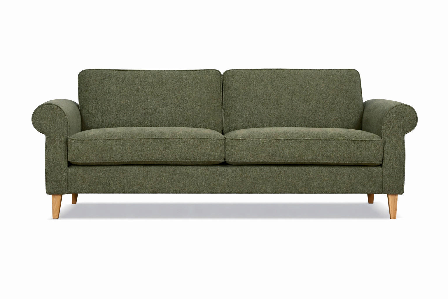 3-SITZER-SOFA NAOMI Grün  - Grün, Design, Textil (224/82/91cm) - Livetastic