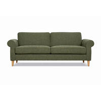 3-SITZER-SOFA NAOMI Grün  - Grün, Design, Textil (224/82/91cm) - Livetastic