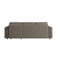 ECKSOFA inkl. Funktionen Taupe Cord  - Taupe/Schwarz, KONVENTIONELL, Kunststoff/Textil (260/200cm) - Xora