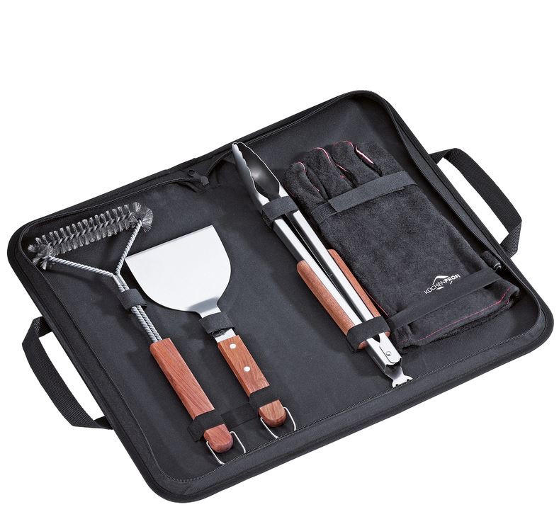 GRILLZUBEHÖR - Schwarz, Basics, Leder/Kunststoff (47,5/20,5/6,5cm) - KÜCHENPROFI