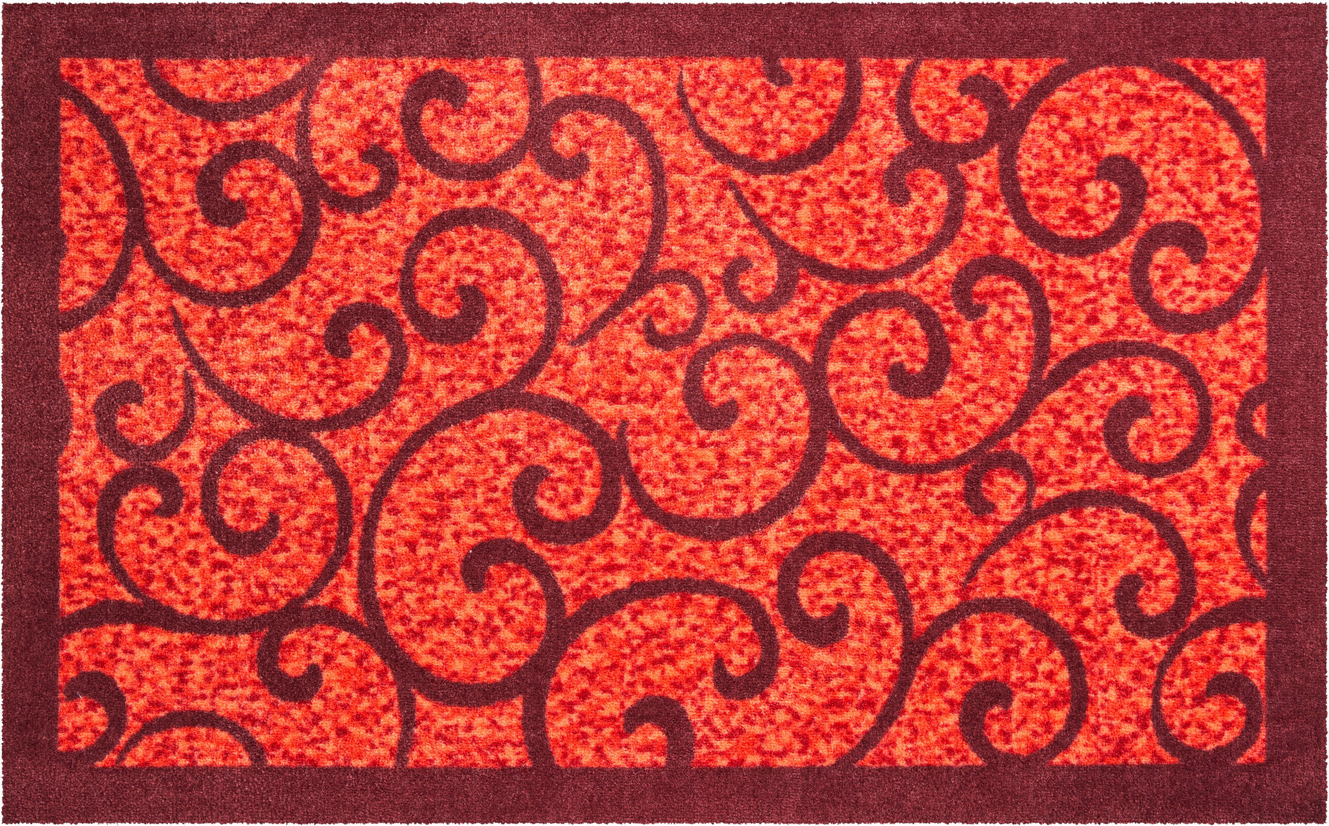 FUßMATTE 75/120 cm Grillo  - Anthrazit/Rot, LIFESTYLE, Kunststoff/Textil (75/120cm) - Grund
