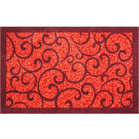 FUßMATTE 75/120 cm Grillo  - Anthrazit/Rot, LIFESTYLE, Kunststoff/Textil (75/120cm) - Grund