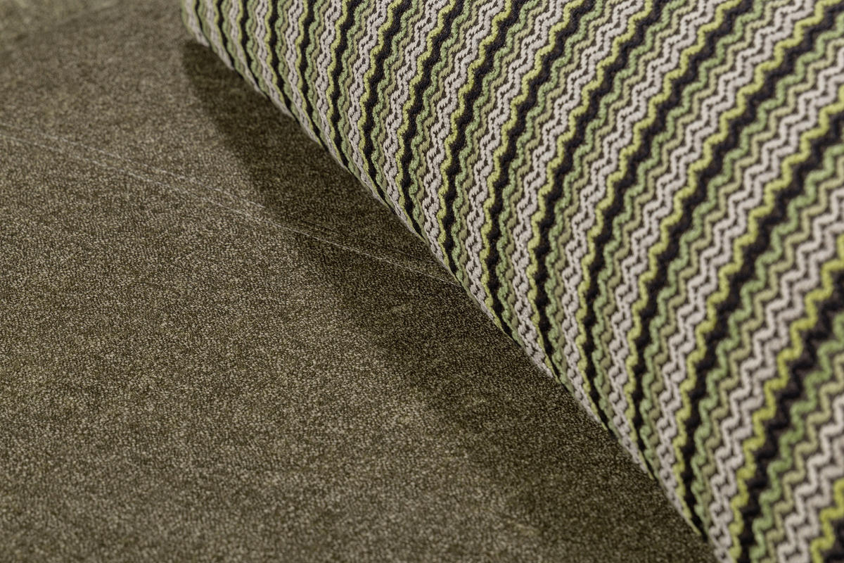 SEDEŽNA GARNITURA, svetlo zelena  - črna/bež, Design, kovina/tekstil (318/92/90/165cm) - Dieter Knoll