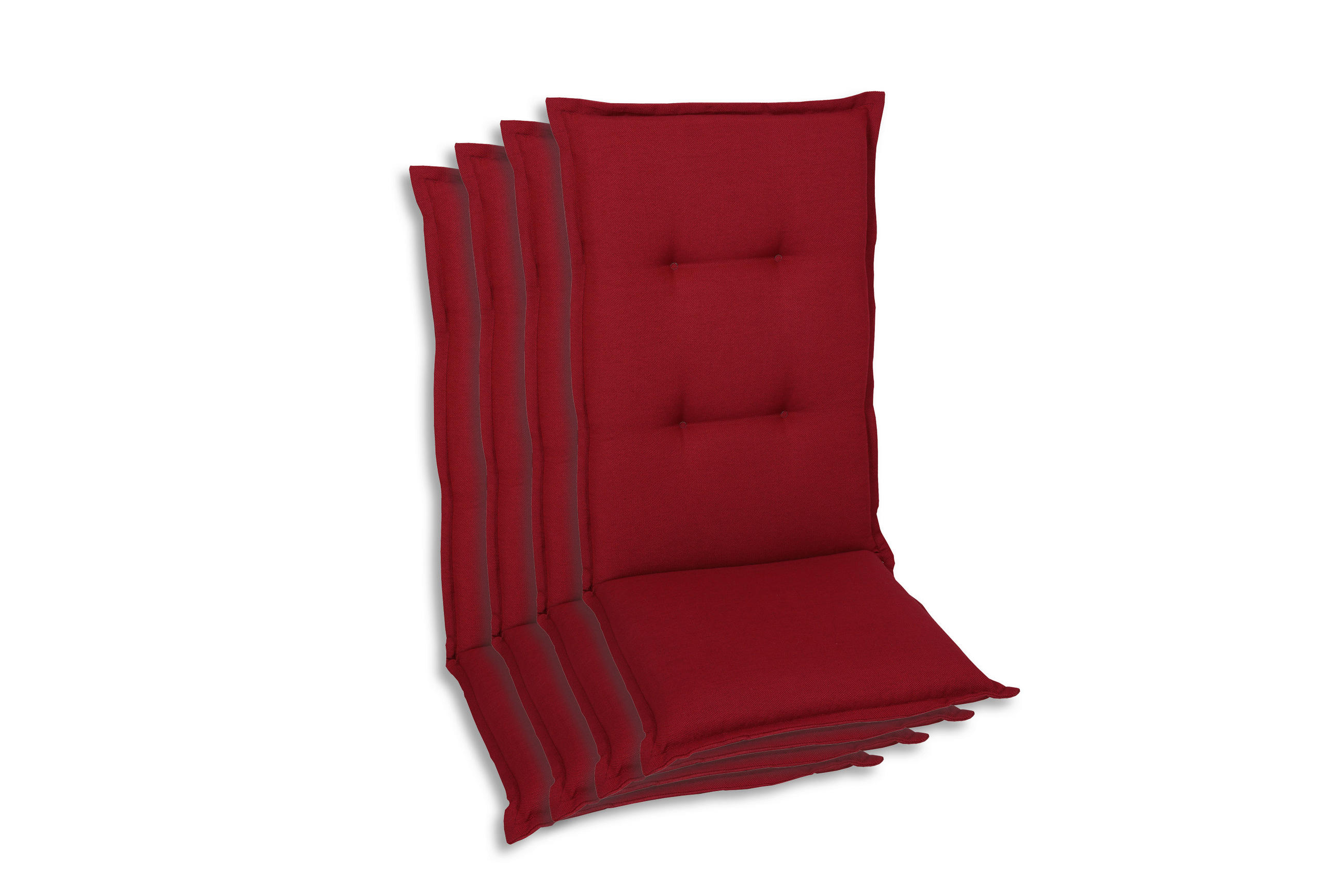 SESSELAUFLAGENSET Uni  - Kirschrot, Basics, Textil (50/7/120cm)
