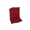 SESSELAUFLAGENSET Uni  - Kirschrot, Basics, Textil (50/7/120cm)