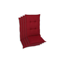 SESSELAUFLAGENSET Uni  - Kirschrot, Basics, Textil (50/7/120cm)