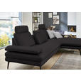 ECKSOFA in Echtleder Dunkelbraun  310/180 cm  - Dunkelbraun/Schwarz, Design, Leder/Metall (310/180cm) - Dieter Knoll