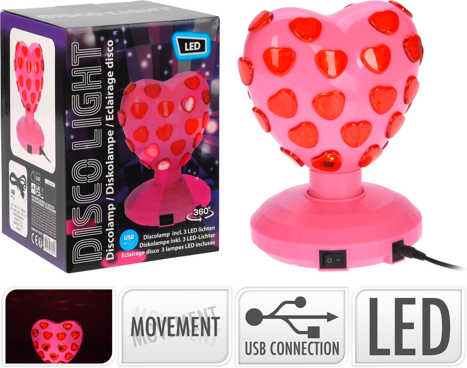 DISZKÓLÁMPA - műanyag (22,5/16/16cm)