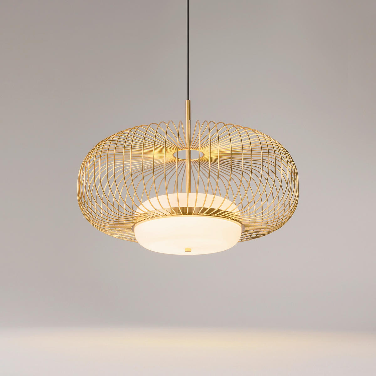 PENDELLAMPA Levitation 50/337 cm  - mässingsfärgad, Design, metall (50/337cm) - MAYTONI