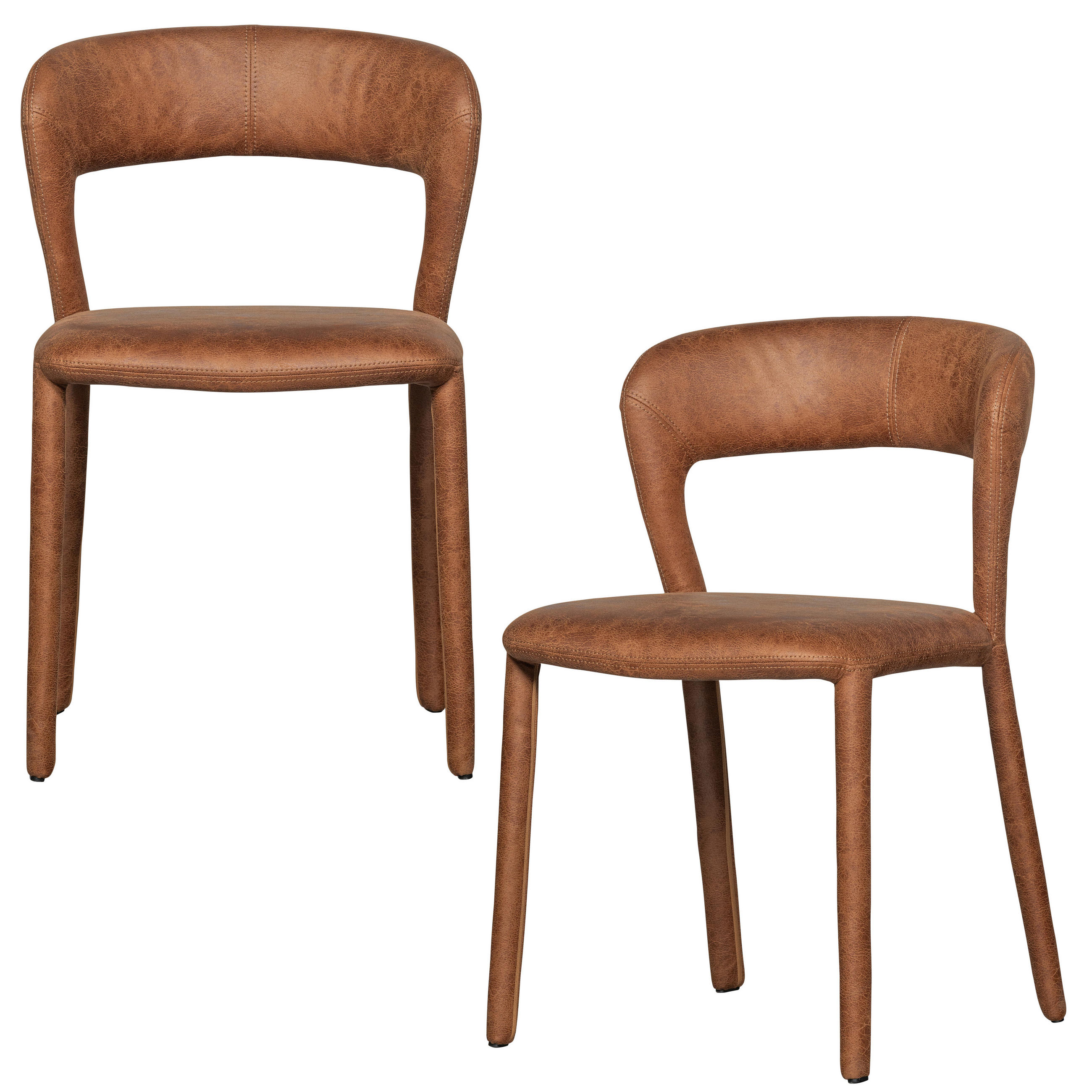 Livetastic Stuhl-Set Noble Cognac 51x76x56 cm