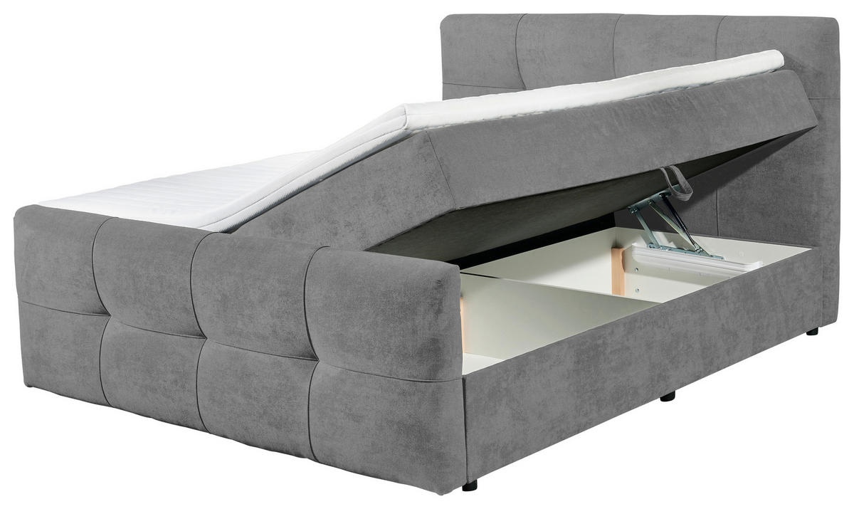 BOXBETT 180/200 cm  in Dunkelgrau  - Dunkelgrau, MODERN, Kunststoff/Textil (180/200cm) - MID.YOU
