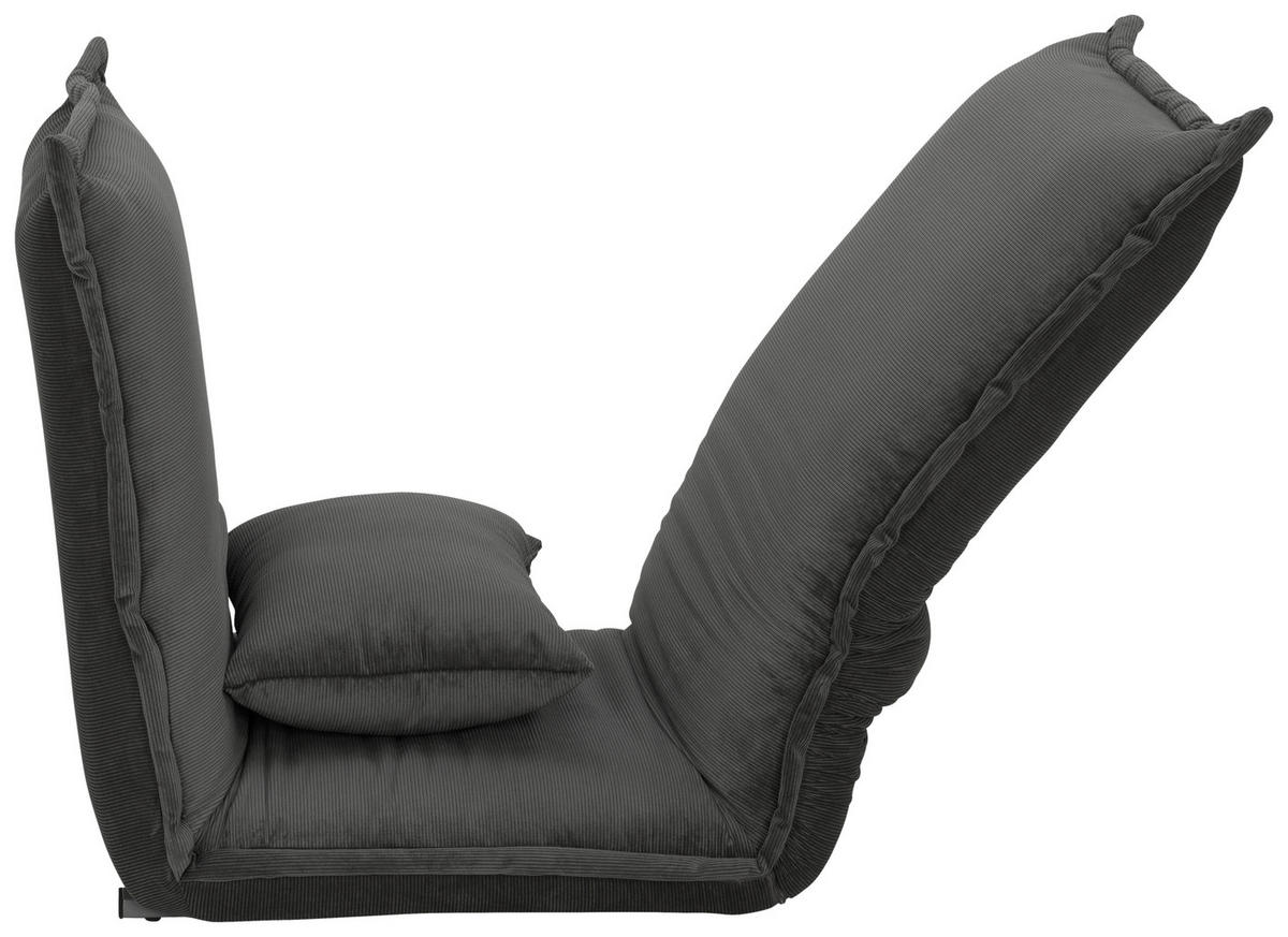 SCHLAFSESSEL Cord Grau    - Silberfarben/Grau, MODERN, Textil/Metall (77/73/87cm) - MID.YOU