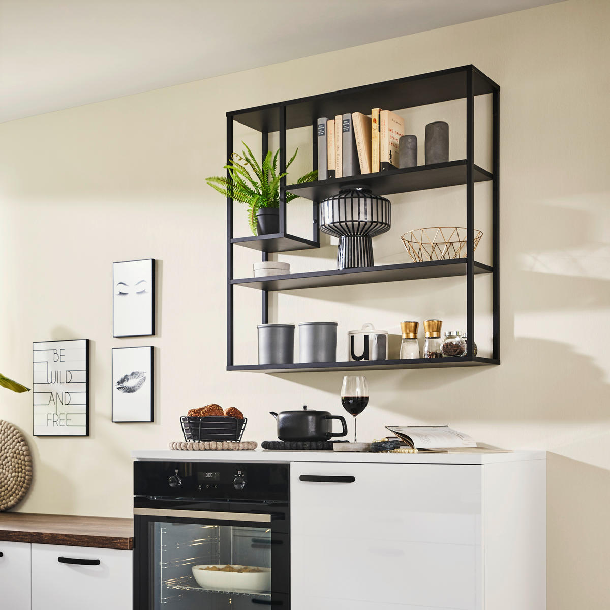 EINBAUKÜCHE DK305  - Braun/Weiß, Design, Holzwerkstoff - Dieter Knoll