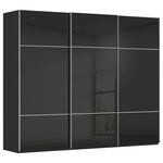 SCHWEBETÜRENSCHRANK  in Schwarz  - Alufarben/Schwarz, KONVENTIONELL, Glas/Holzwerkstoff (271/223/68cm) - Novel