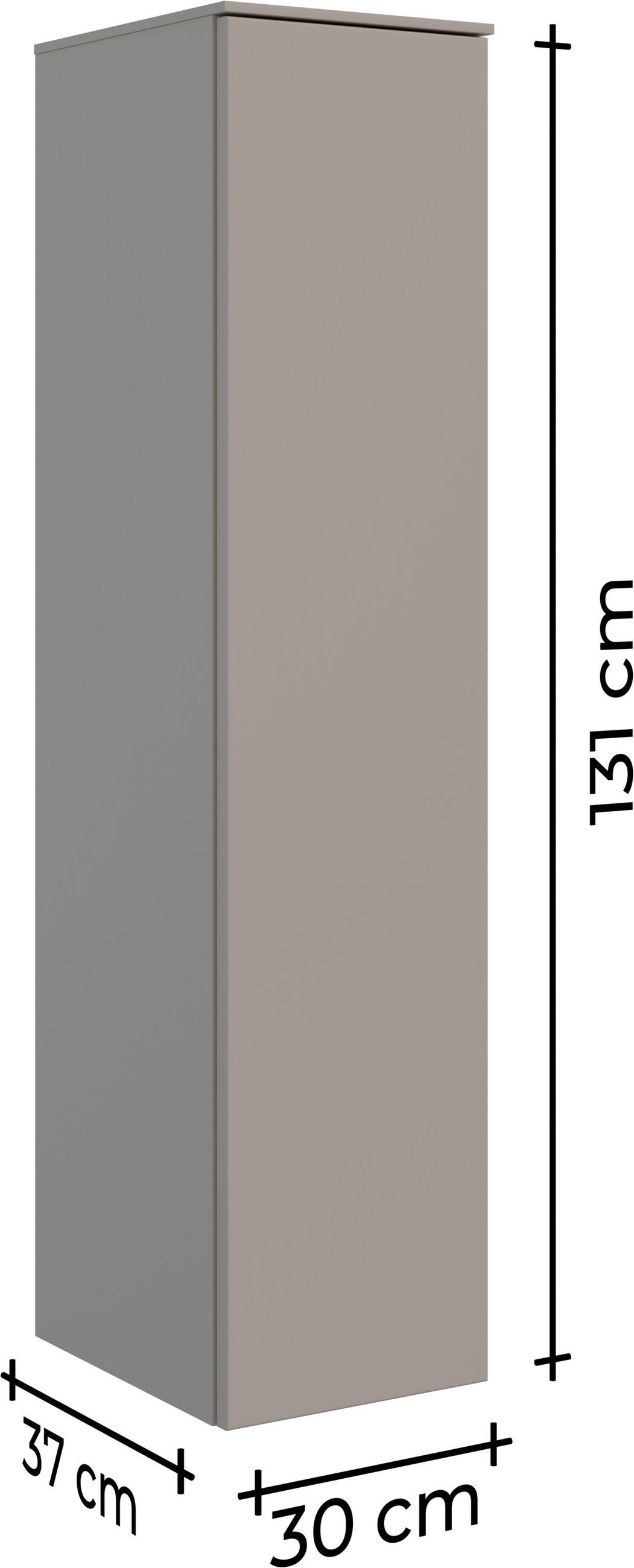MIDISCHRANK 30/130/37,4 cm  - Beigebraun, MODERN, Holzwerkstoff (30/130/37,4cm) - Celina Home