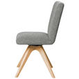 STUHL drehbar - Eichefarben/Grau, KONVENTIONELL, Holz/Textil (47/89/60cm) - Linea Natura