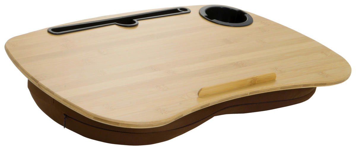 LAPTOPUNTERLAGE - Braun, Basics, Holz/Textil (54/9,5/34,5cm) - MID.YOU