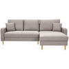 ECKSOFA in Flachgewebe Naturfarben  - Eiche Wotan/Naturfarben, Konventionell, Holz/Textil (255/157cm) - Carryhome