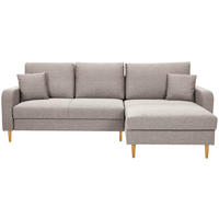 ECKSOFA in Flachgewebe Naturfarben  - Eiche Wotan/Naturfarben, Konventionell, Holz/Textil (255/157cm) - Carryhome