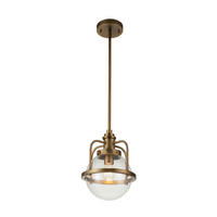 HÄNGELEUCHTE 24/37.6 cm    - Messingfarben, Design, Glas/Metall (24/37.6cm) - Elstead Lighting