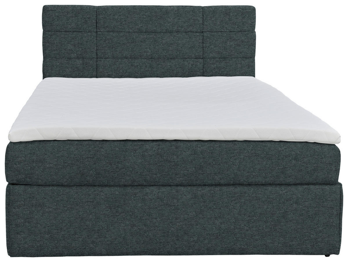 BOXBETT 180/200 cm  in Dunkelgrau  - Dunkelgrau/Schwarz, KONVENTIONELL, Holz/Kunststoff (180/200cm) - Boxxx