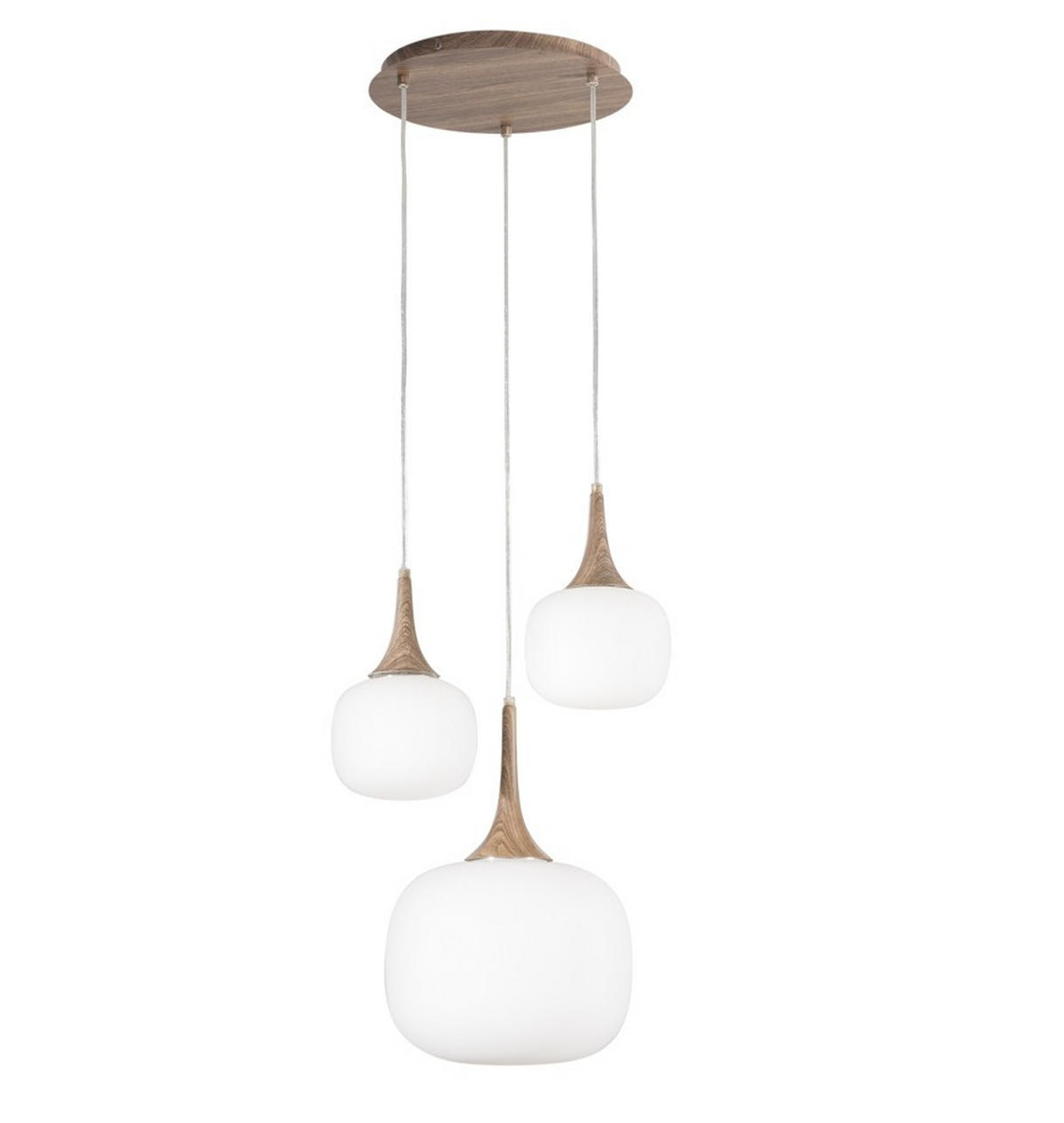 HÄNGELEUCHTE Luce Ambiente e Design 39/150 cm   - Beigebraun/Weiß, KONVENTIONELL, Glas/Metall (39/150cm)
